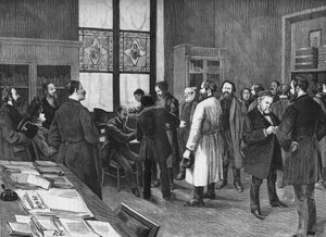 i kabinettet til Louis Pasteur i 1886. av Unknown artist