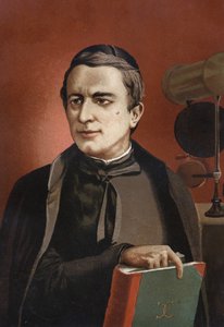 portrait of Angelo Secchi, Italian astronomer (1818 - 1878), founder of spectroscopy. based on hombres y Mujeres celebres. Barcelona 1877. av Unknown artist