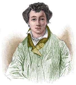portrett av Christian Johann Heinrich Heine (1797-1856), tysk poet og journalist. av Unknown artist