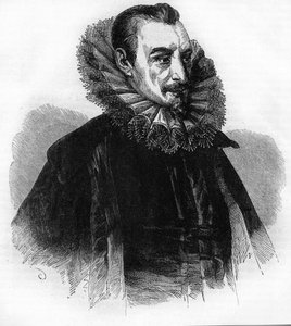 portrett av Edmund Spenser.Engelsk poet (1552 til 1599).gravering etter "History of England"" av William Howitt. av Unknown artist