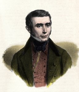 portrett av Eugene Scribe (1791-1861), fransk forfatter av komedier om moral. av Unknown artist