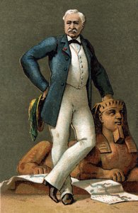 portrett av Ferdinand de Lesseps (1805-1894), fransk diplomat og administrator, i 1885. av Unknown artist