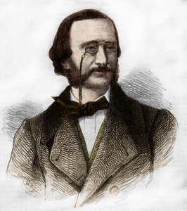 portrett av Jacques Offenbach (1819-1880), tysk komponist, naturalisert fransk. av Unknown artist