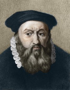 portrett av Jean Calvin (1509-1564), fransk religiøs reformator og forfatter. av Unknown artist