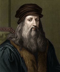 portrett av Leonard de Vinci (1452-1519) (Leonardo da Vinci), italiensk maler. av Unknown artist