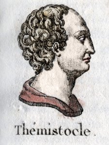 portrait of Themistoklês. in Greek Themistoklês statesman and Athenian general (v. 525 BC to v. 460 BC) Engraving from 1822. av Unknown artist