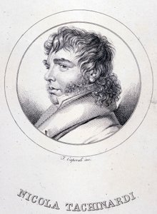 portrett av den italienske tenoren Tachinardi (Nicola Tacchinardi) (Livorno av Unknown artist