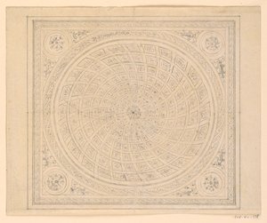 Tegning, takdesign, 1815–22 av Unknown artistUnknown artist