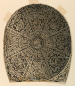 Tegning, Takdesign: Dekorasjon for teater, ca. 1790