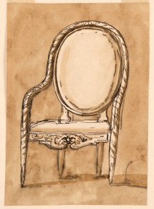 Tegning, Stol, 1780–1790 av Unknown artistUnknown artist
