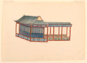 Tegning, Chinoiserie-paviljongen, 1815–22 av Unknown artistUnknown artist