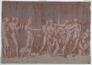Tegning, Kristus og den utro kvinnen, ca. 1800