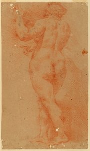 Tegning, motsikker studie av en naken kvinne, tidlig på 1600-tallet av Unknown artistUnknown artist