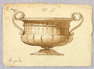 Tegning, design for en bolle, 1780–1820 av Unknown artistUnknown artist