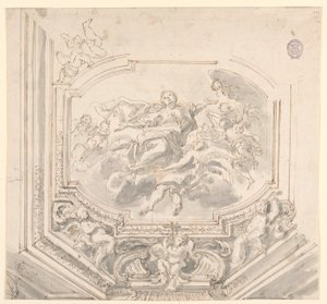 Tegning, design for et tak, 1700-tallet av Unknown artistUnknown artist
