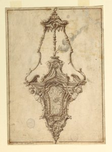 Tegning, design for et røkelseskar, 1725–1750 av Unknown artistUnknown artist