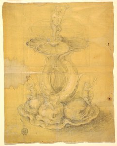 Tegning, design for et midtpunkt, 1630–60 av Unknown artistUnknown artist