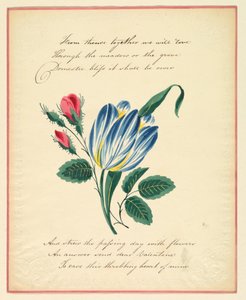 Hilsenkort, «Derfra sammen vil vi elske...», ca. 1819