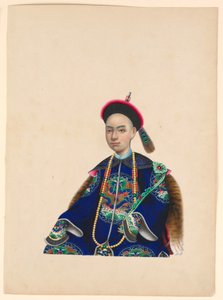 Miniatyr, portrett av sittende mann, ca. 1820–60 av Unknown artistUnknown artist