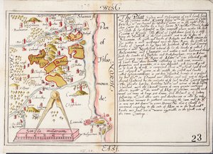 Kart over fylket Limerick, Irland, fra 1500-tallet, ca. 1588 (papir, lin) av Unknown artist