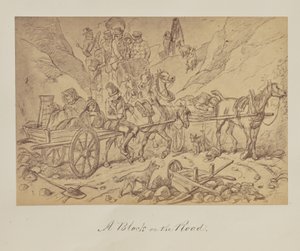 En blokkering på veien. av Unknown artist