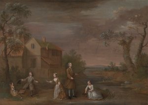 En familiegruppe kalt 'The Stafford Family' av Unknown artist