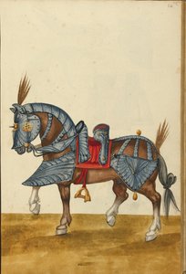 En hest i rustning av Unknown artist