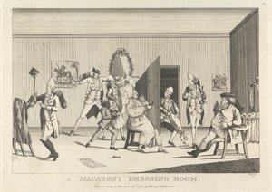 En makaroni garderobe av Unknown artist