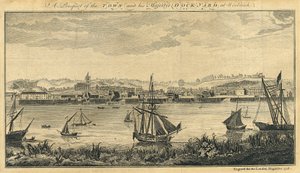 «En utsikt over byen og Hans Majestets verft i Woolwich» av Unknown artist