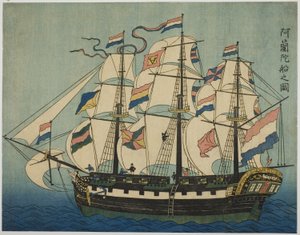 En skisse av et nederlandsk skip av Unknown artist