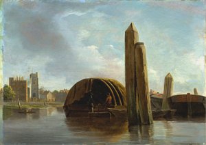Utsikt over Lambeth av Unknown artist