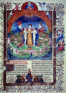 Adam og Eva in the Earth Paradise Miniature fra "" Jewish Antiquities or Jewish Antiquities"" av Flavius Josephe av Unknown artist