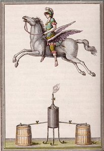 Aerostatisk figur 6 fot 8 tommer lang, 9 fot 6 tommer høy laget av Enslen-brødrene (Christian Gottfried av Unknown artist