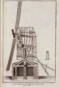 Rustikk landbruksøkonomi: vindmølle - i "" Encyclopedia"" av Diderot et d