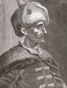 Ahmed I, sultan fra det osmanske riket. av Unknown artist