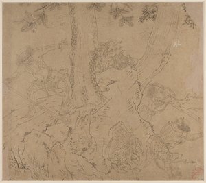 Album med daoistiske og buddhistiske temaer: Search the Mountain: Leaf 46 av Unknown artist