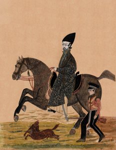 En afghansk Sirdar [offiser] og en britisk soldat, ca. 1841 (akvarell) av Unknown artist