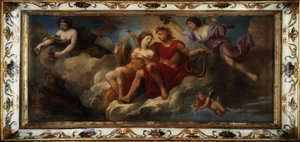 Apollo og de fire årstidene, vår, sommer, høst og vinter, mellom 1645 og 1655 (olje på lerret) av Unknown artist