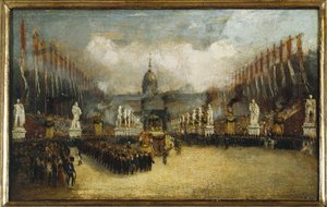 Ankomsten av Napoleons aske på Esplanade des Invalides, 15. desember av Unknown artist