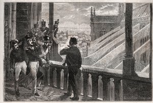 Angrep på Louis-Philippe I - Konspirasjonen til Towers of Notre-Dame (konspirasjon) 4. januar av Unknown artist