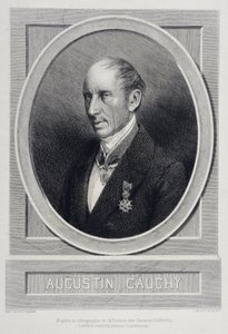 Augustin Louis Cauchy 1789-1857 English mathematician - engraving av Unknown artist