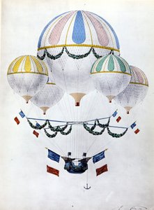 Ballongflotilje av Eugène Godard (1827 - 1890). av Unknown artist