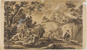 Banditter med tyvegods av Unknown artist