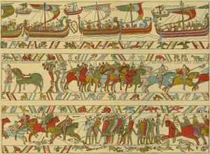 Bayeux-teppe. Norman angrep av Unknown artist