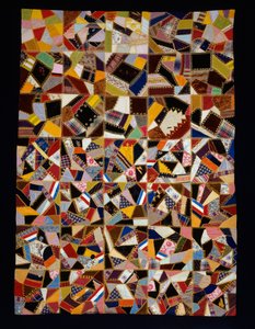 Sengeteppe (Crazy Quilt) av Unknown artist