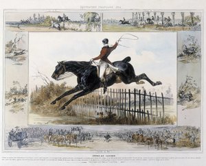 Bell Tower Race i "" Picturesque History of Ancient and Modern Riding"" av Charles Aubry av Unknown artist