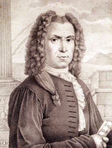 Benedetto Marcello (1686-1739) italiensk komponist. av Unknown artist