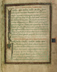 Bifolium fra en evangelieleksjonar (blad 5 og 12) av Unknown artist