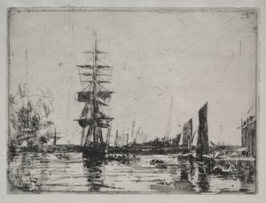 Båter ved Anker av Unknown artist