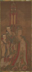Bodhisattva og ledsagere av Unknown artist